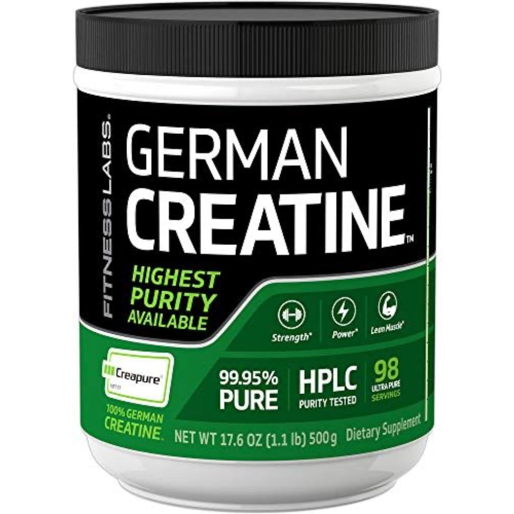 Fitness Labs German Creatine Monohydrate Powder, Unflavored, 100 Servings