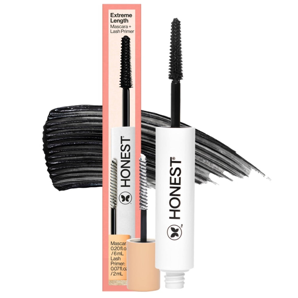 Honest Extreme Length Mascara Plus Lash Primer - Black, 0.27 oz