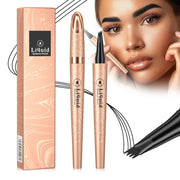 3D Waterproof Microblading Eyebrow Tattoo Pencil with 4 Fork Tip (Black)