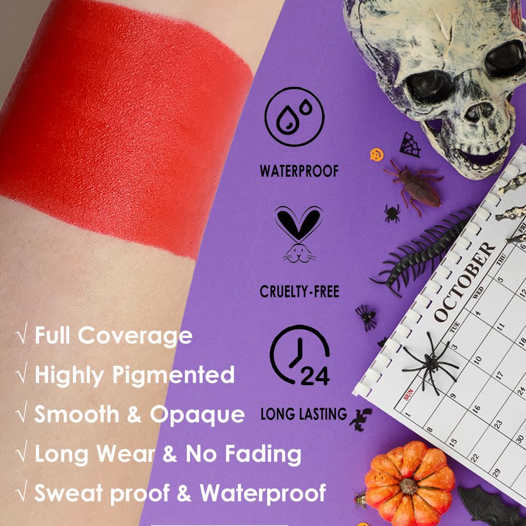 SUNNYVALE Halloween Clown Red Face Body Paint Stick Cream