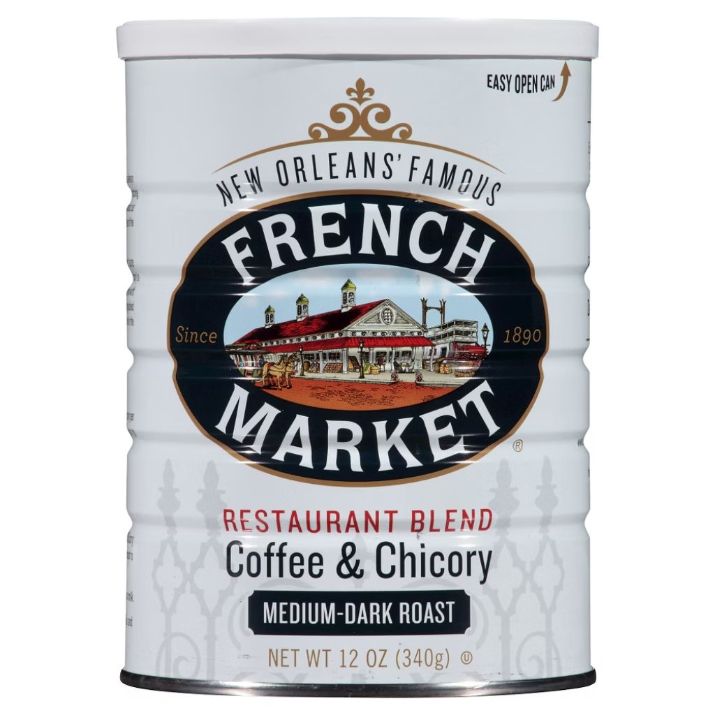 French Market Coffee & Chicory Restaurant Blend Medium-Dark Roast Ground Coffee - 12 oz Can