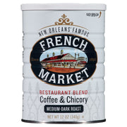 French Market Coffee & Chicory Restaurant Blend Medium-Dark Roast Ground Coffee - 12 oz Can