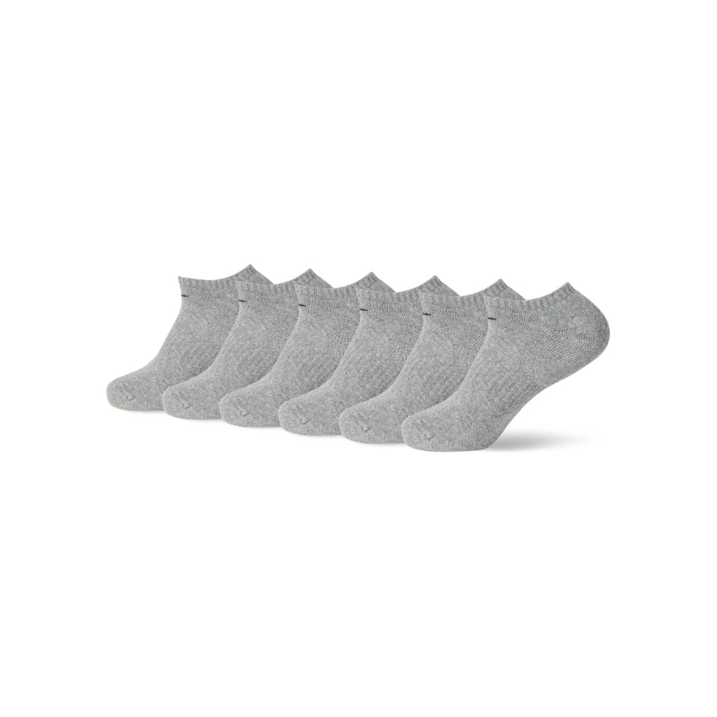 Nike Unisex Everyday Cushioned Training No-Show Socks (6 Pairs), Carbon Heather/Black, Medium