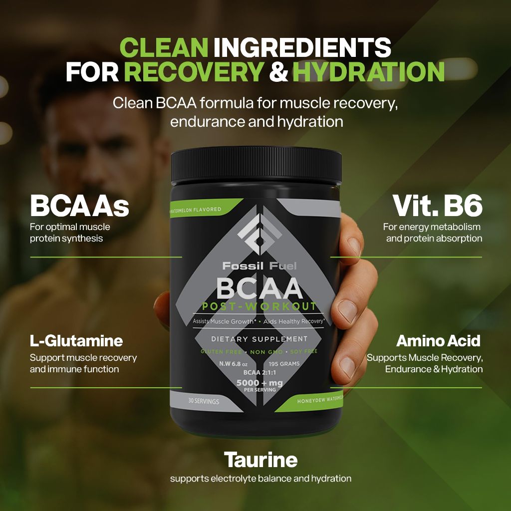 Fossil Fuel Sugar-Free BCAA Powder – Fruit Punch (30 Servings)