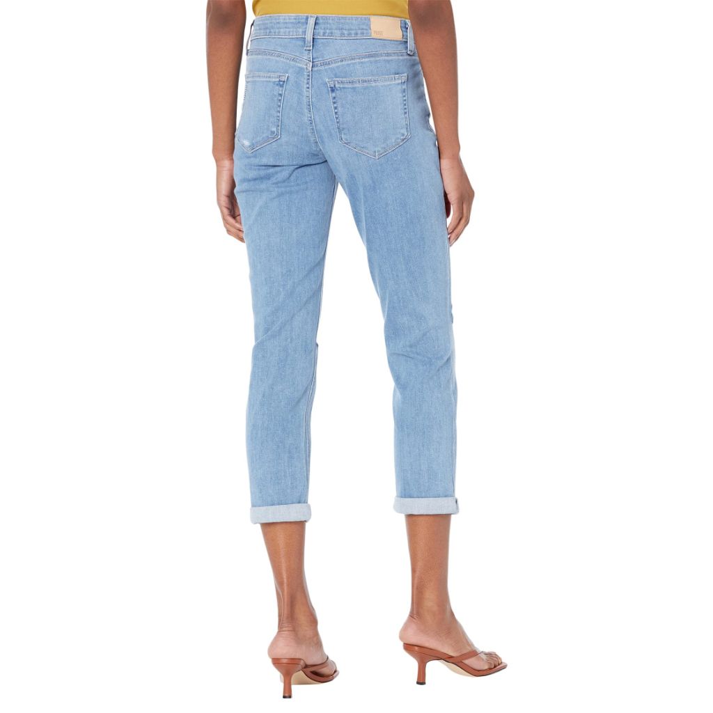 SZ 28, Paige Women's Brigitte Mid Rise Boyfriend Jeans, Ratatouille Destructed