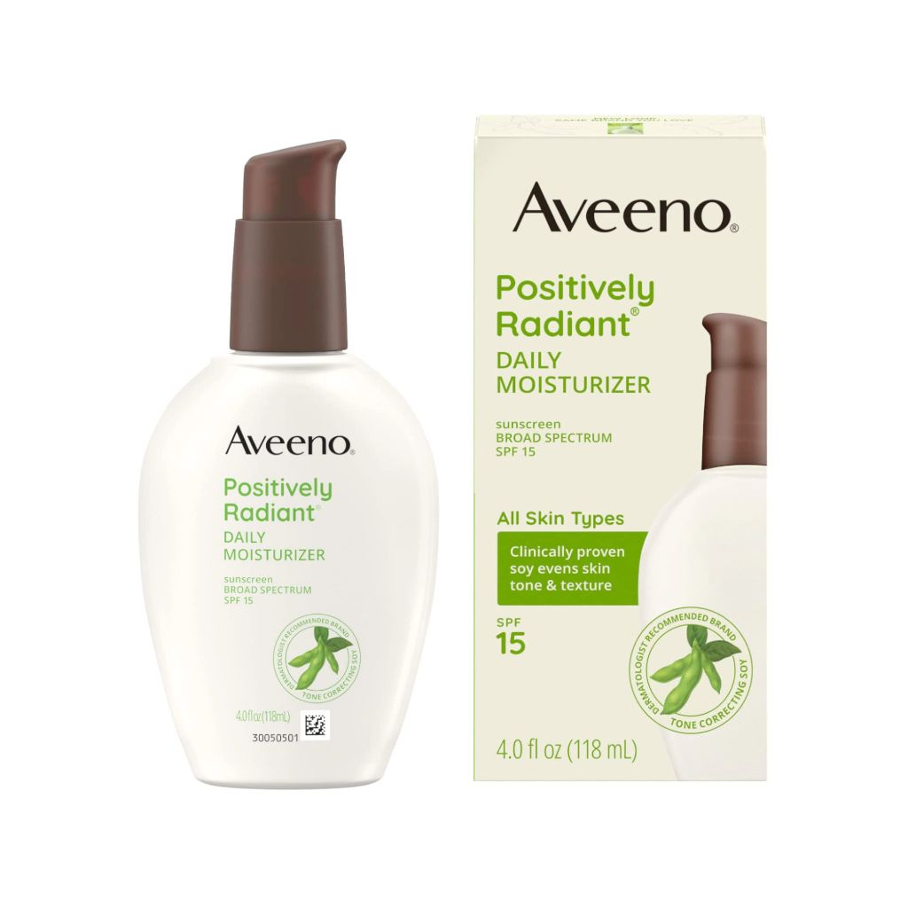 Aveeno Positively Radiant Daily Facial Moisturizer with Broad Spectrum SPF 15 Sunscreen | 4 fl. oz