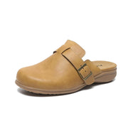 Amoji Women Clogs Mule, Camel - Size 39