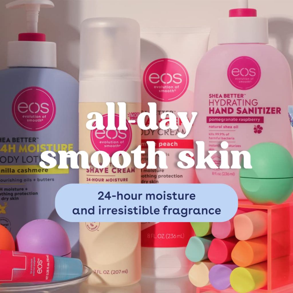 Eos Shea Better Hand Cream - Vanilla Cashmere Hand Lotion | Instant Hydration + Lasting Protection | 2.5 oz