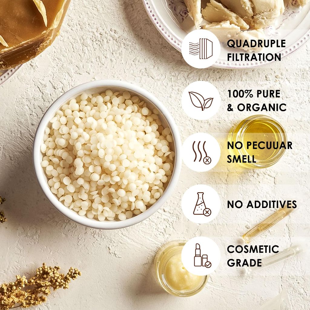 VIPwax White Beeswax Pellets 5LB, Natural Organic Beeswax, Beeswax for Candle Making, (2265g)