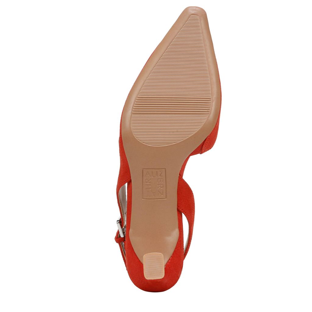 Naturalizer Womens Dalary Pump Red Suede Textured 7 M