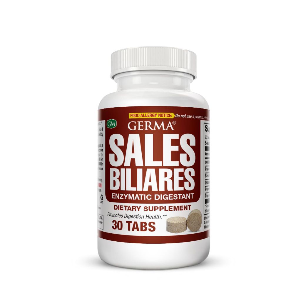Germa Bile Salts Natural Dietary Supplement for Liver Support - 30 Tablets (3 Pack)