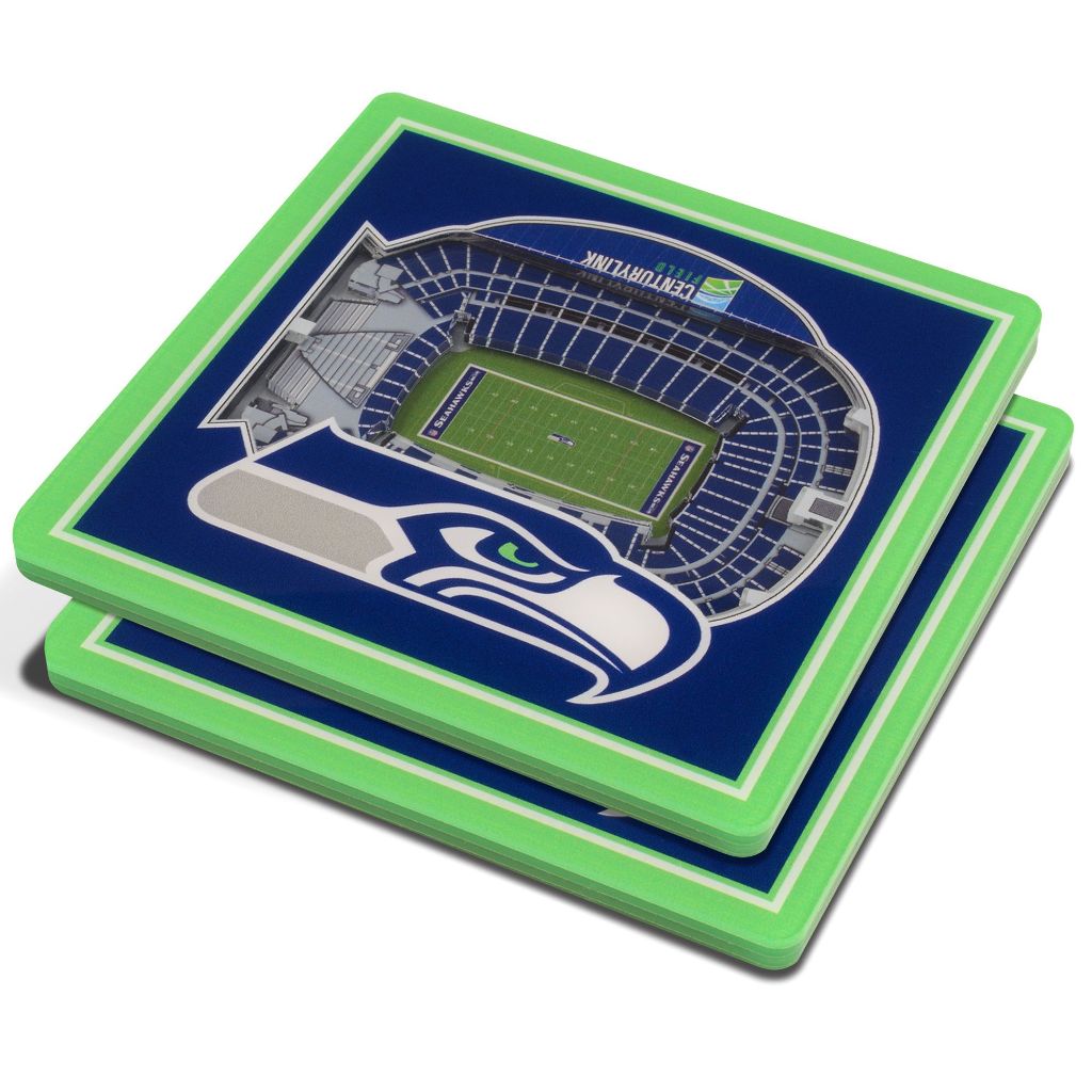 Blue Seattle Seahawks 3D StadiumViews Coasters