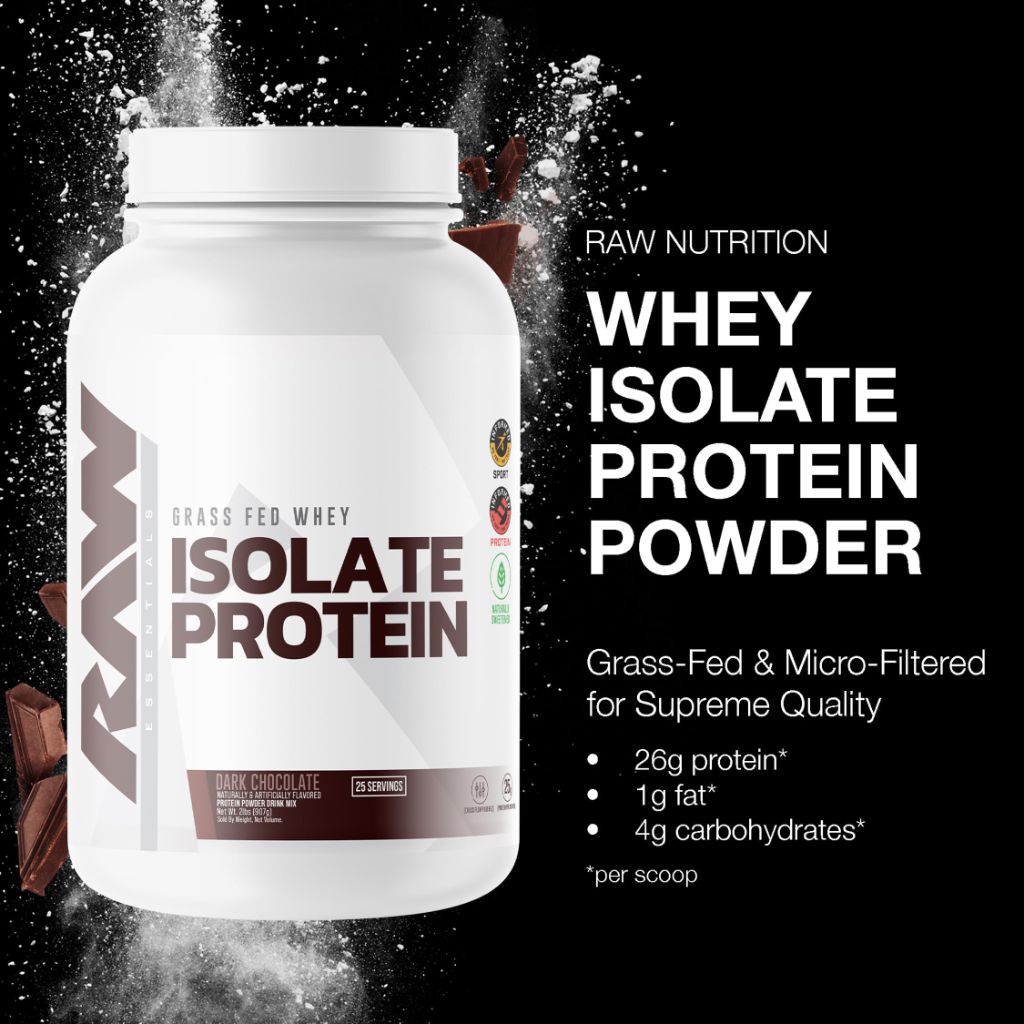RAW Whey Isolate Protein Powder, Salted Caramel, Naturally Flavored & Sweetened - 25 Servings