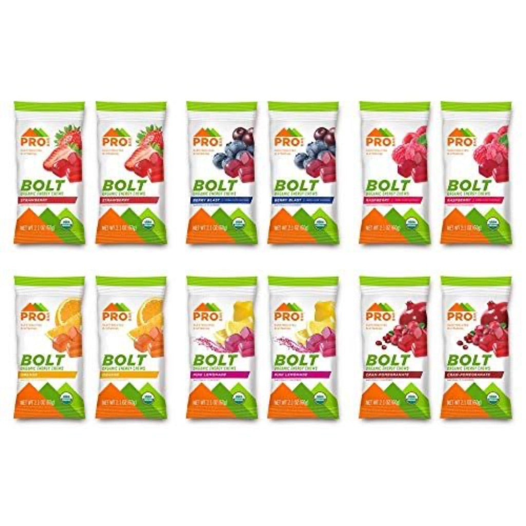PROBAR - BOLT Organic Energy Chews  Variety Pack  Non-GMO  Gluten-Free  USDA Certified Organic  Healthy  Natural Energy  Fast Fuel Gummies with Vitami