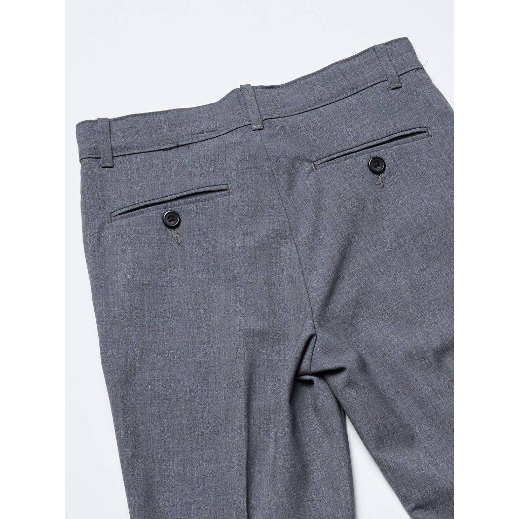 Van Heusen Boys' Big Flex Stretch Flat Front Dress Pants, Oxford Grey, 8