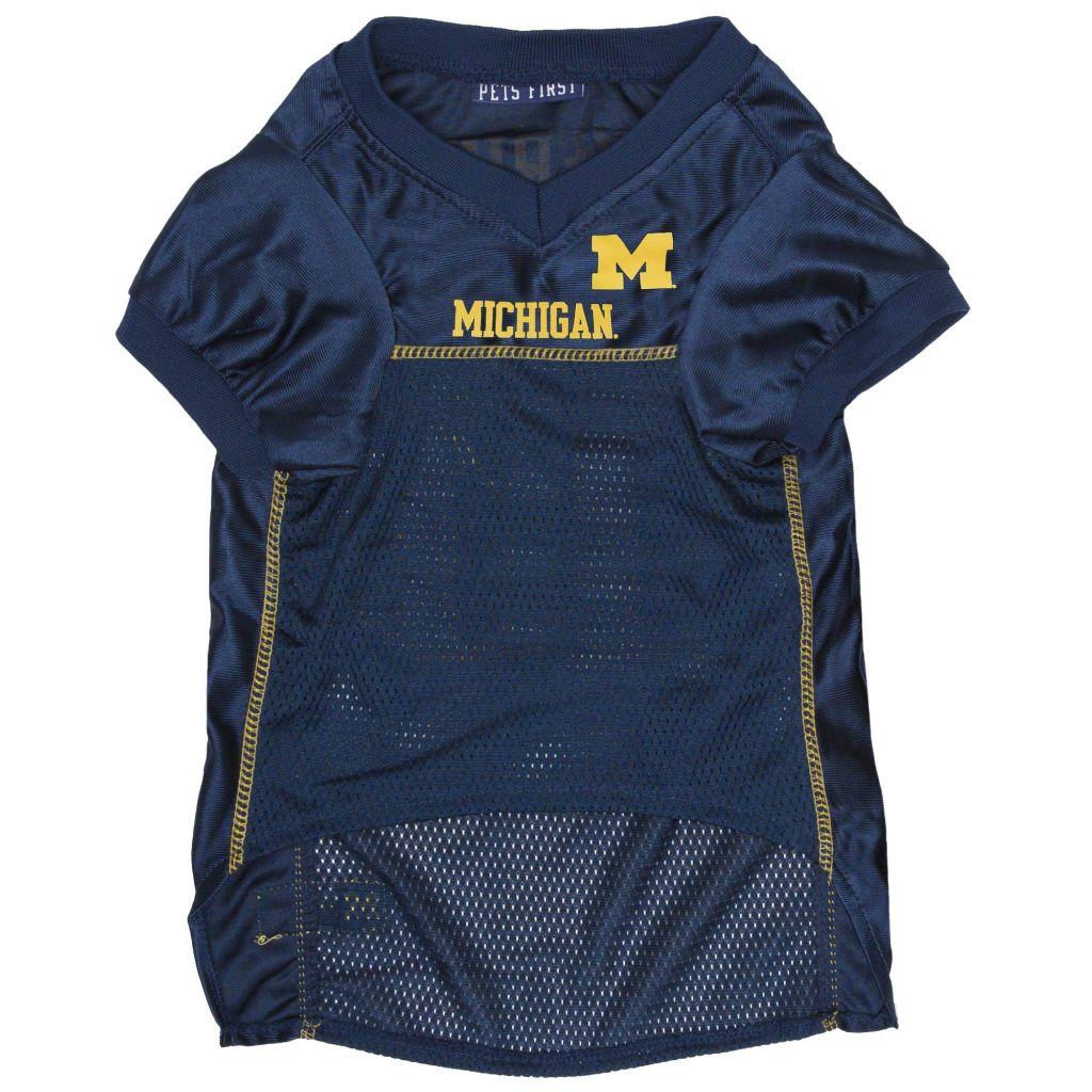 SZ M, Pets First NCAA College Michigan Wolverines Mesh Jersey for DOGS & CATS