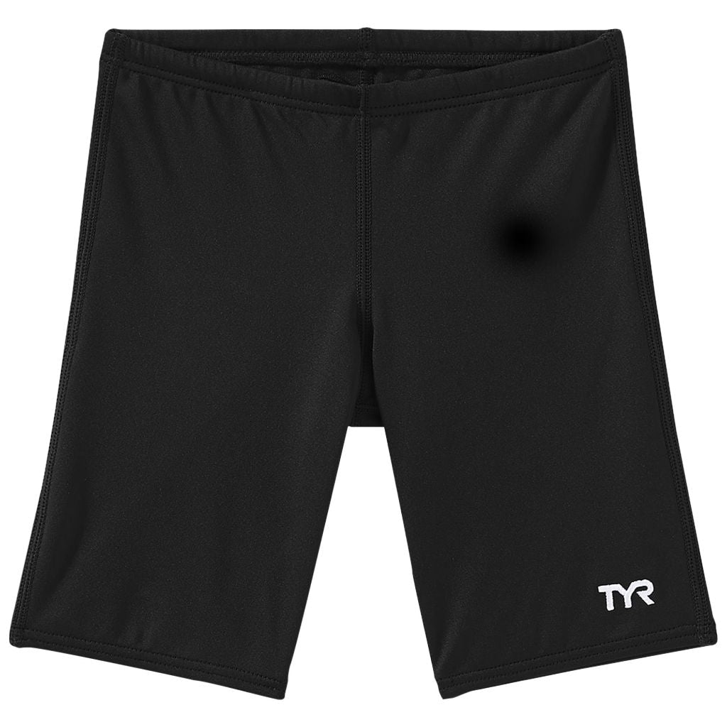 TYR Durafast Elite Boys' Swim Jammers - Youth Swim Suit for Training and Recreation -Black, X-Small