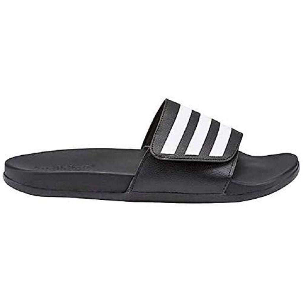 SZ 12, Adidas Men's Adilette Slide Comfort Lightweight Sandal (Black/White)