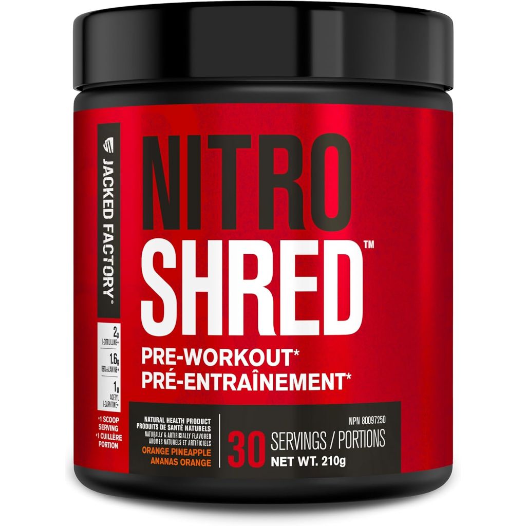 Jacked Factory NITROSURGE Shred Pre Workout Supplement - 30Sv, Orange Pineapple