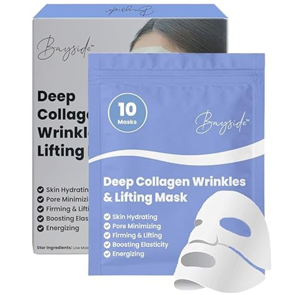 Bayside Hydrating Collagen Face Mask for Glass Skin - 10ct.