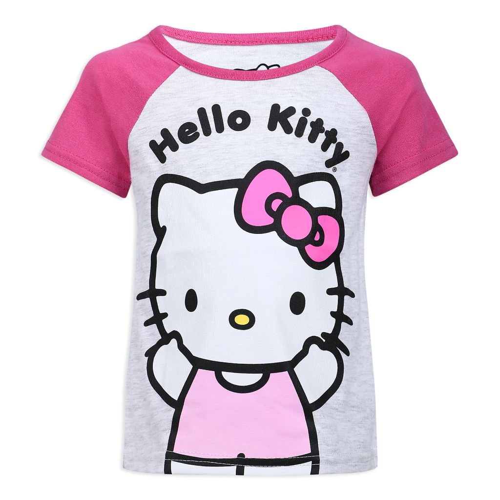 Hello Kitty Girls T-Shirt and Short Set for Infant, Toddler, Little and Big Girls - Pink