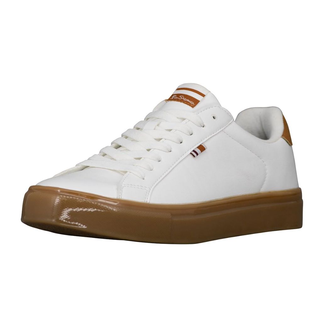 Ben Sherman Men's, Crowley Sneaker White/Gum, 8.5