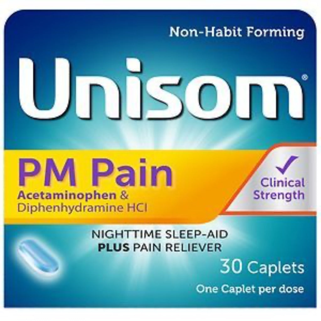 Unisom PM Pain Caplets (30 Ct)  Acetaminphen & Diphenhydramine HCI