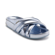 DKNY Women's Indra-Criss Cross Flat Sandals - Celeste, Size 6.5
