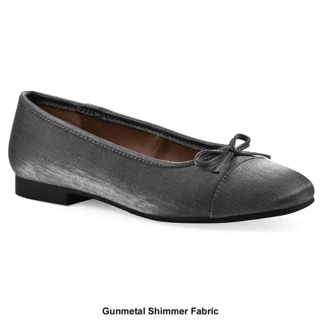 White Mountain Women's Bocci Ballet Flats - Black Shimmer, Size 7