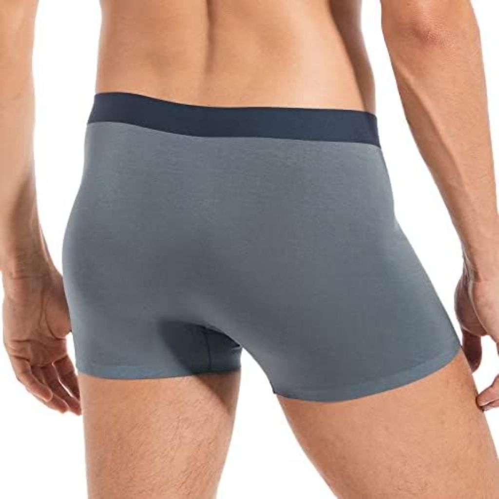 Men's Modal Boxer Briefs Seamless Underwear Microfiber Comfortable Soft 4-Pack With Gift Box XL