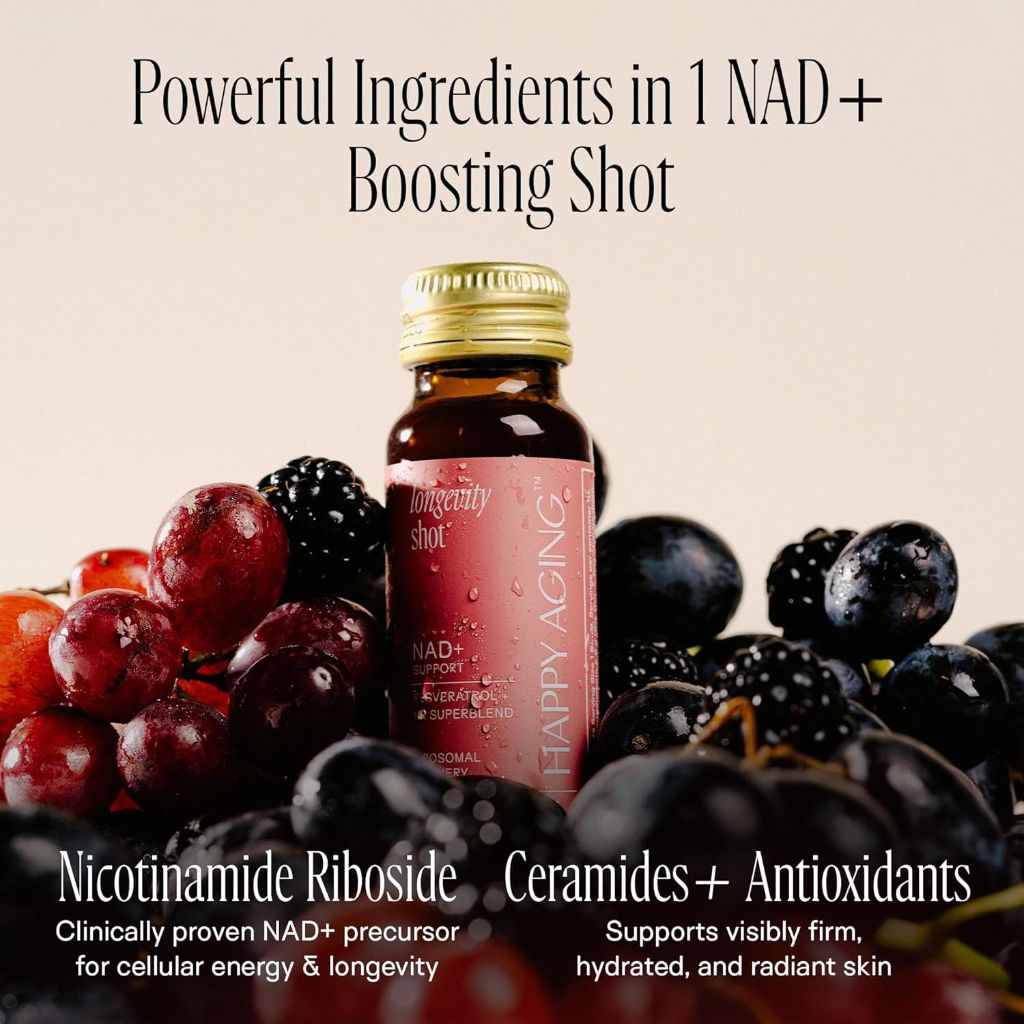 Happy Aging Liquid NAD+ Supplement for Women  | 10 Shots, 30-Day Supply