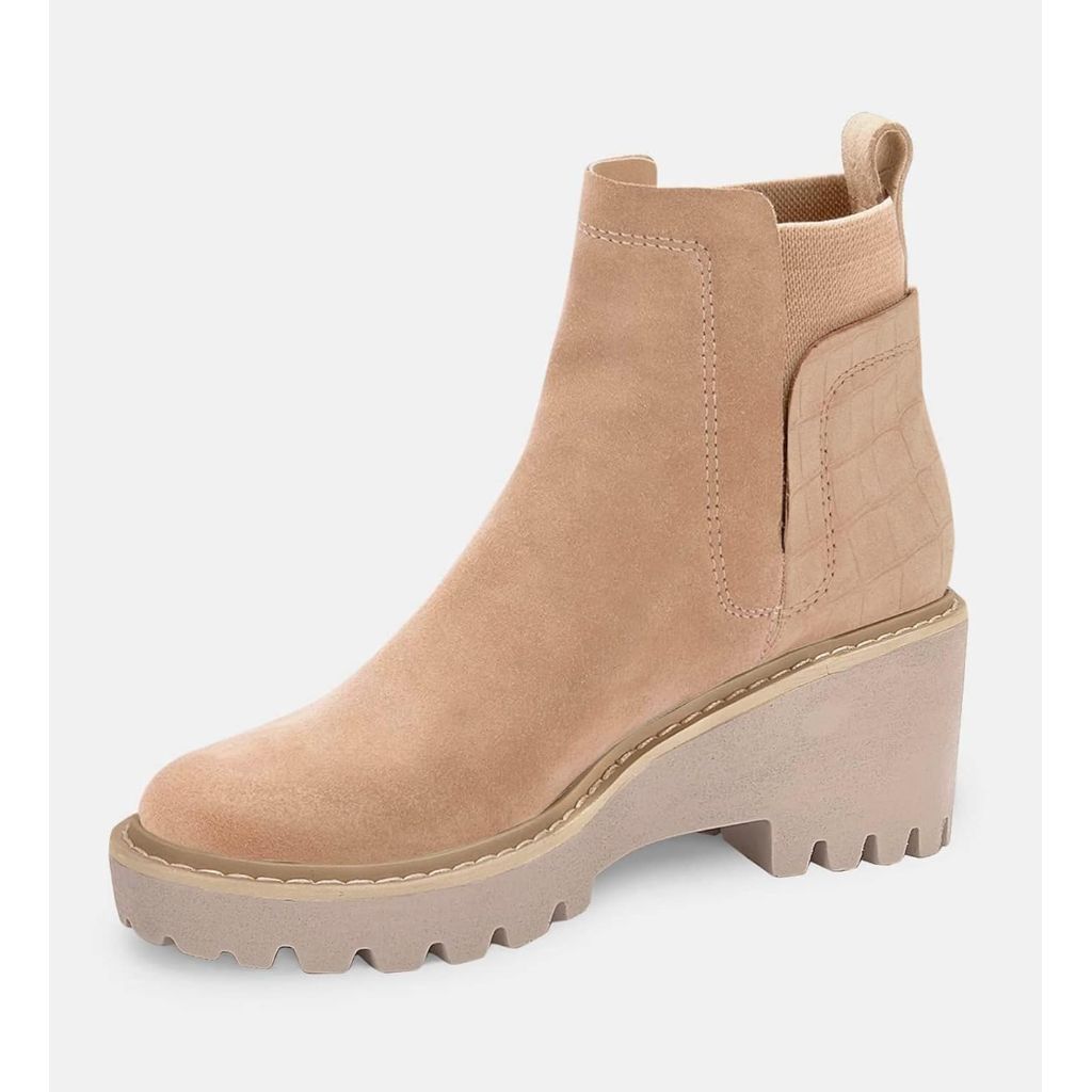 SZ 10, Trish Lucia - Women's Platform Lug Sole Chelsea Ankle Boots