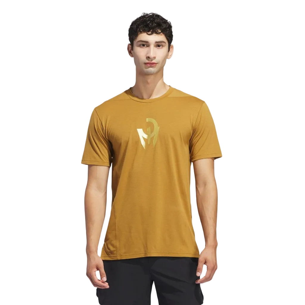 adidas Men's Mahomes Designed 4 Training T-Shirt - Bronze Strata, 2XL