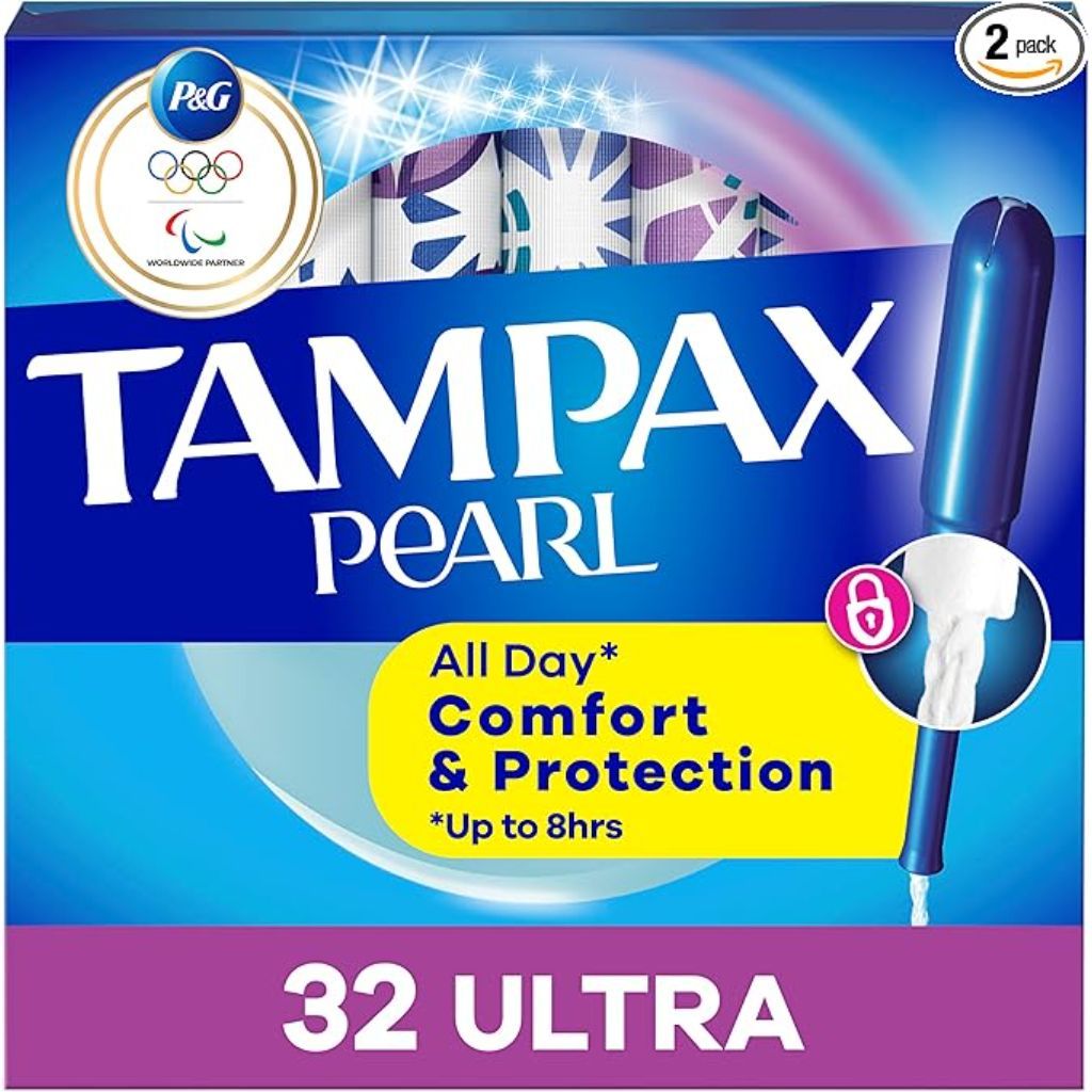 Tampax Pearl Tampons Ultra Absorbency, Unscented, 32Count