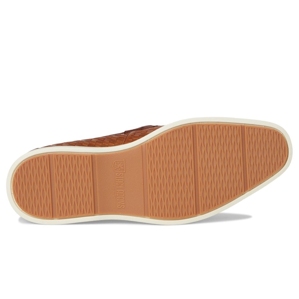 Stacy Adams Men's Salyer Moc Toe Slip On,TAN,8M
