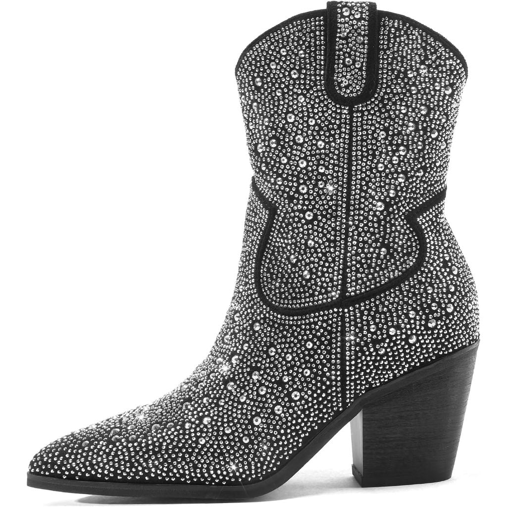 Lumuta Women's Western Rhinestone Cowboy Boots Size 9