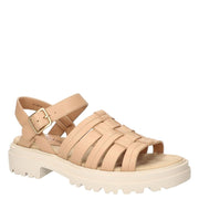 Bella Vita Loni Women's Leather Fisherman Sandal with Lug Outsole