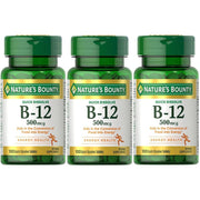 Nature's Bounty B-12 Quick Dissolve Tablets 500 Mcg, 300 Tablets (3 X 100 Count Bottles)