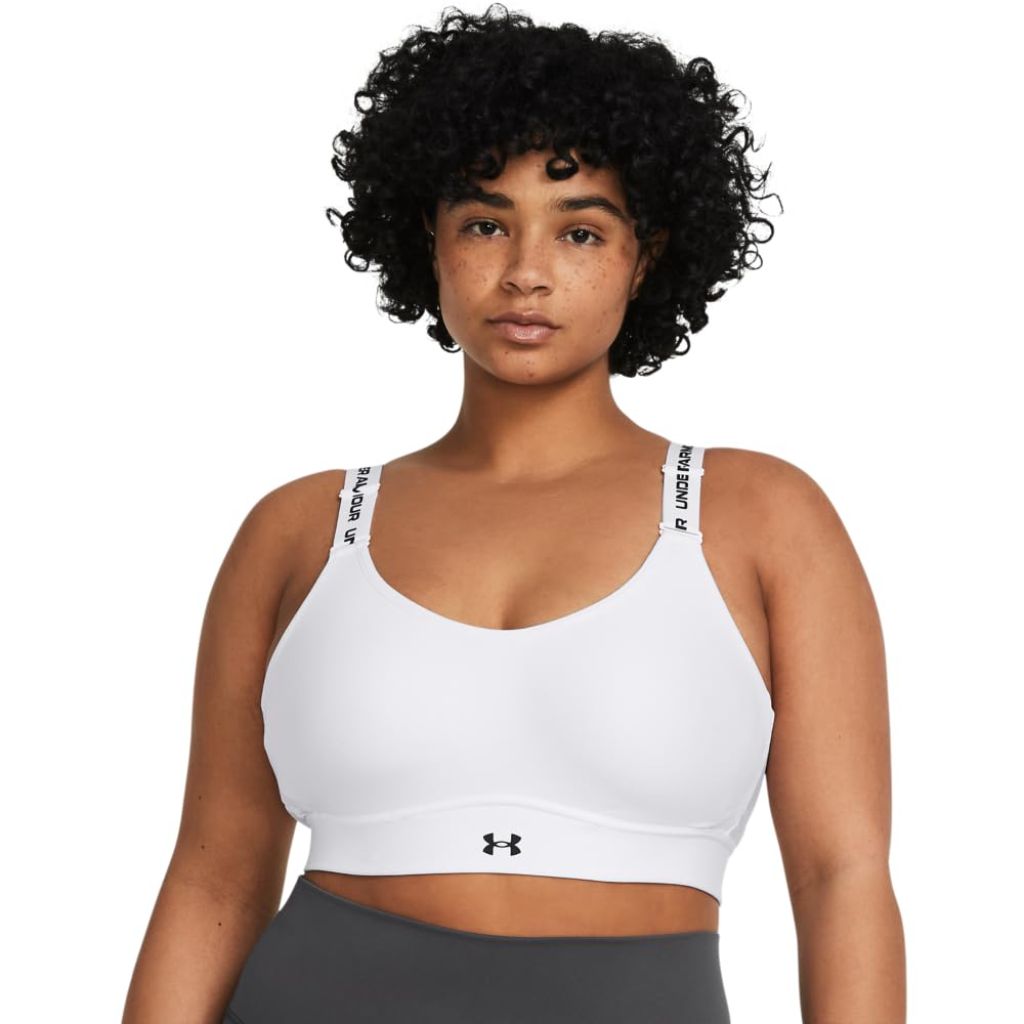 Invalid - New title: 'Under Armour Women's Infinity Mid Impact Sports Bra, White/Black, Size L'