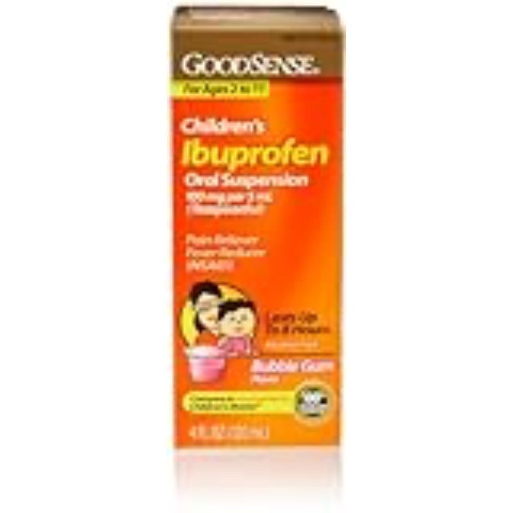 GoodSense Children's Ibuprofen, 100 mg/5 ml, Bubble Gum, 4 Fl Oz