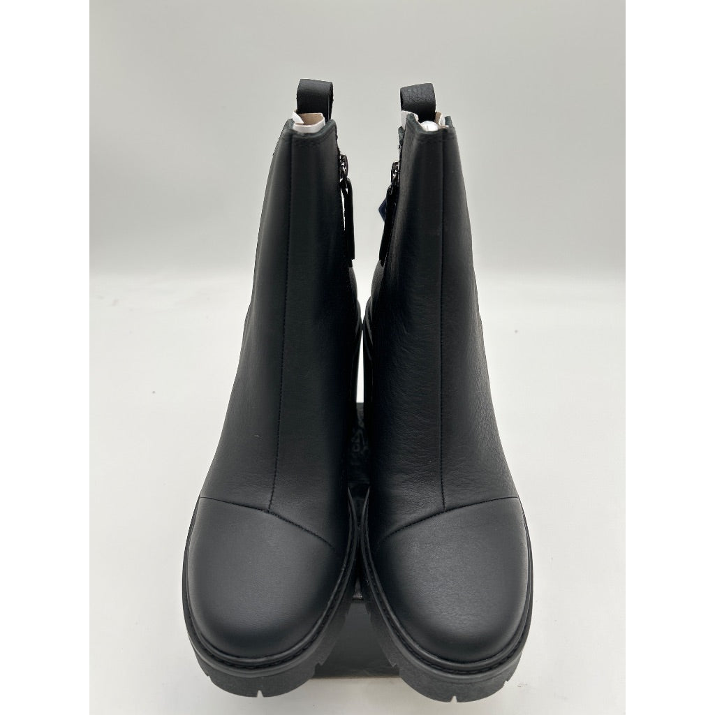 TOMS Women's Rya Round Toe Zippered Booties, Black - Size 10