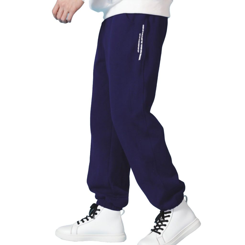 Wulanhada Men's Sweatpants with Pockets Lightweight Joggers, Navy blue - size XL