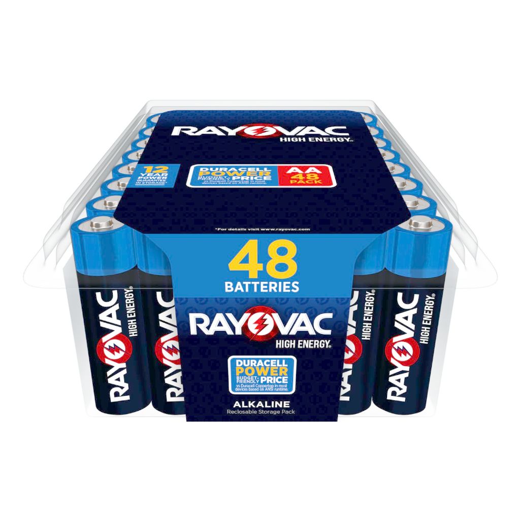 Rayovac High Energy AA Batteries (48 Pack), Alkaline Double AA Battery