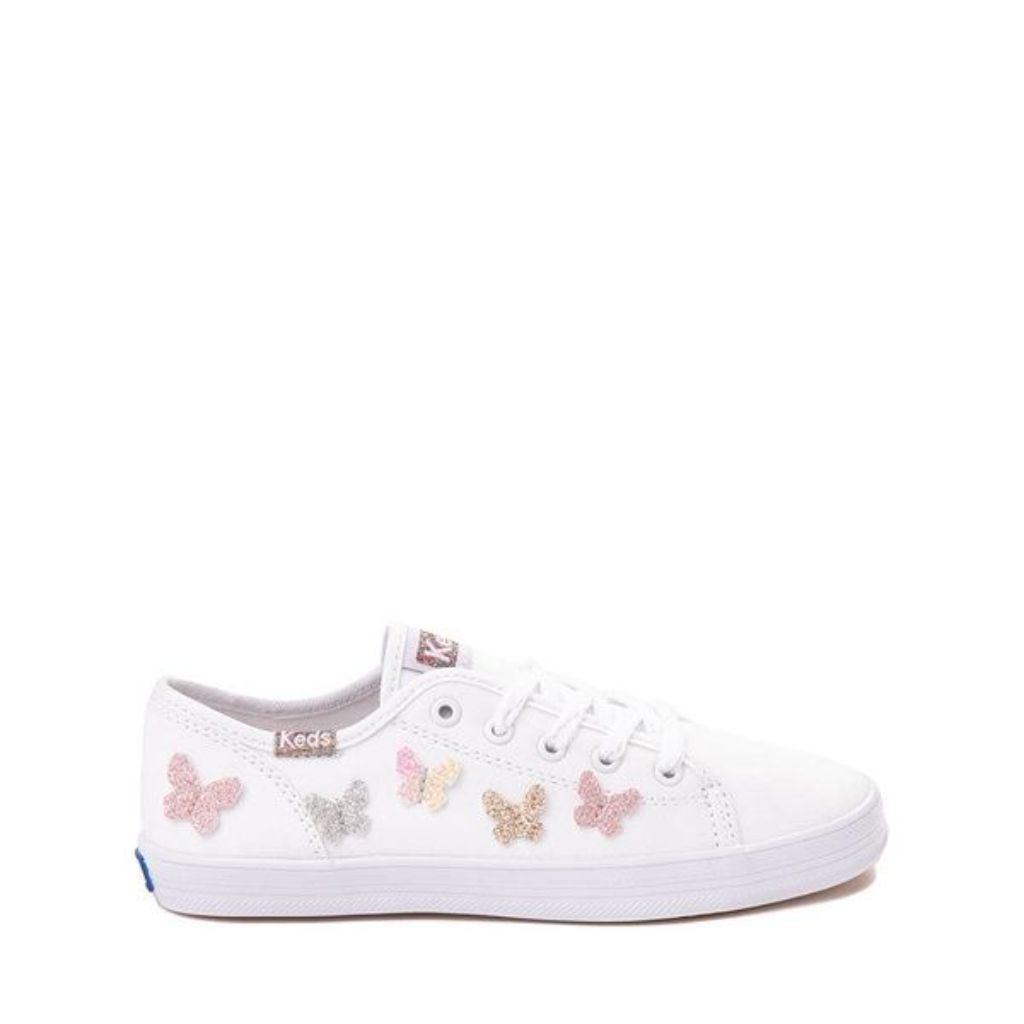 Keds Kickstart Sneaker - Little Kid / Big Kid - White / Glitter Butterfly - Size 11
