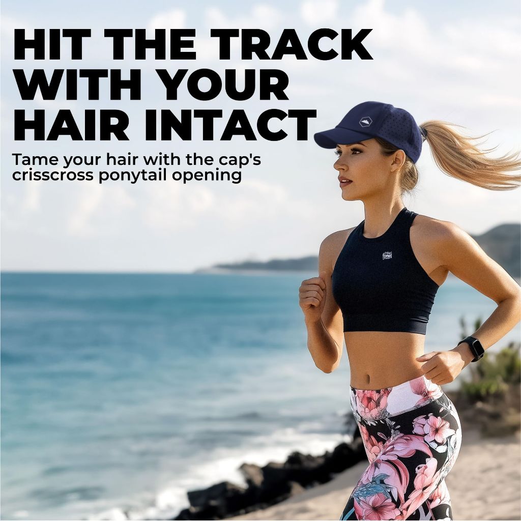Tough Headwear Ponytail Cap - Womens Baseball Caps - Navy Blue