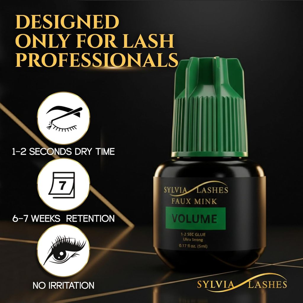 Volume Ultra Strong Eyelash Extension Glue - 5ml Professional Black Adhesive