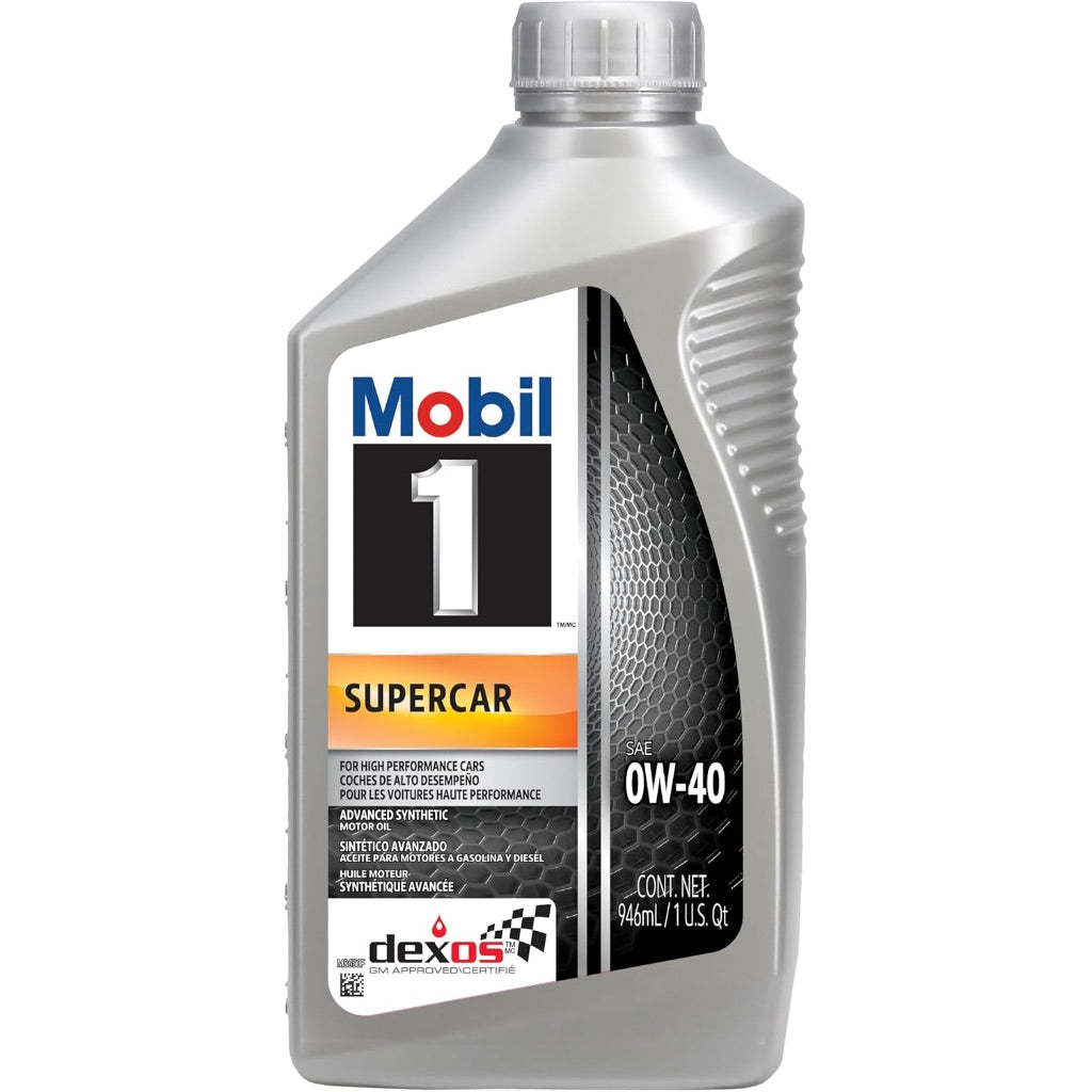 Mobil 1 Supercar Advanced Full Synthetic Motor Oil 0W-40, 1 Quart