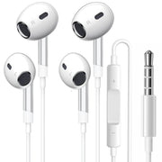 Perisail Wired Earbuds with Microphone 3.5mm Wired Headphones, (White)