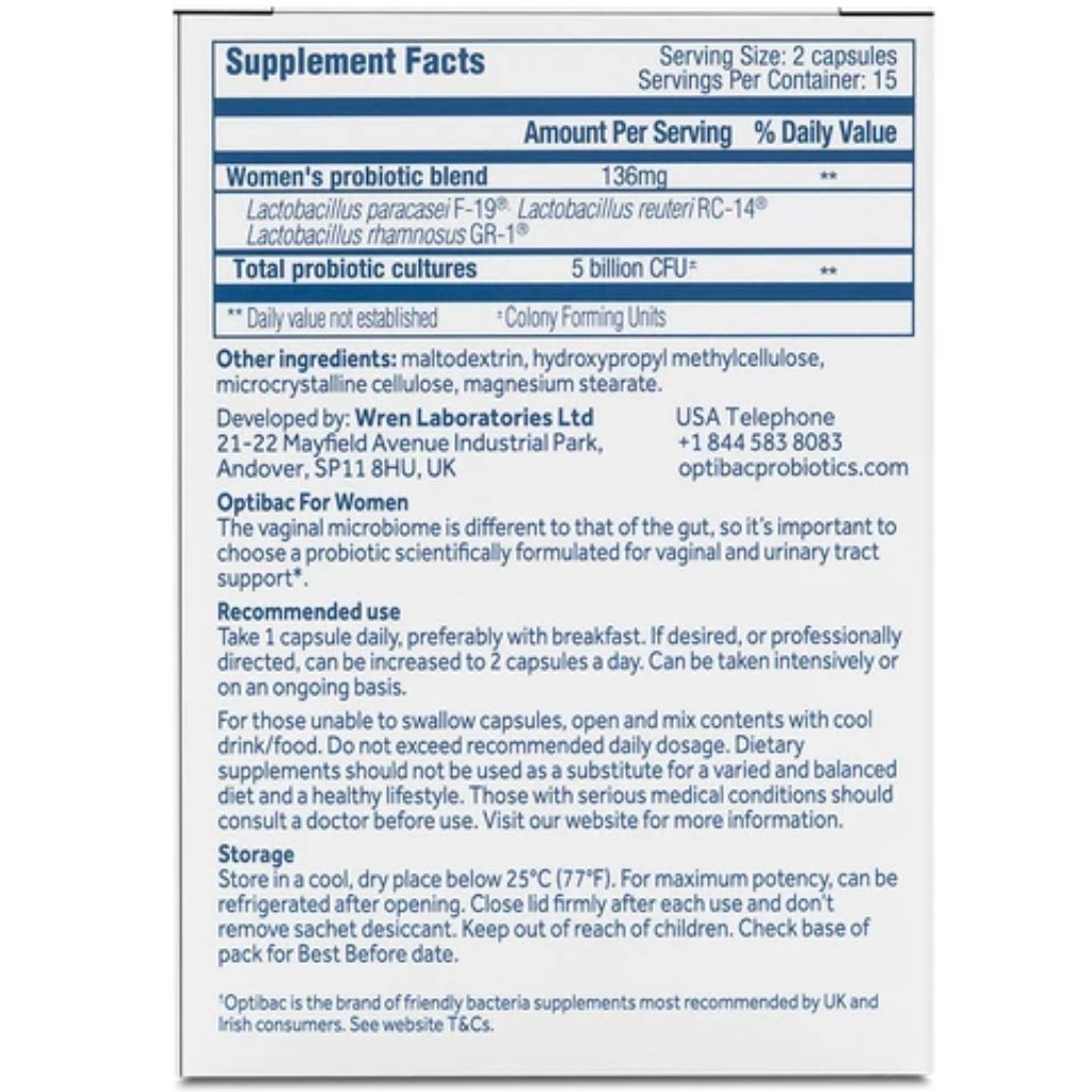 Optibac for Women Probiotics, 30 Capsules