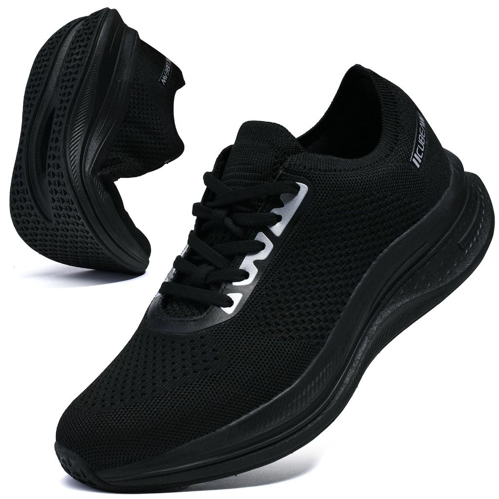 PMKZSES Mens Non-Slip Walking Shoes, Black - Size 45